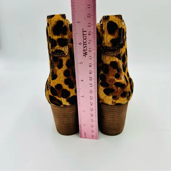 Madewell boots Regan Chelsea boots leopard print calf fur boots women size 6.5 - Picture 9 of 12